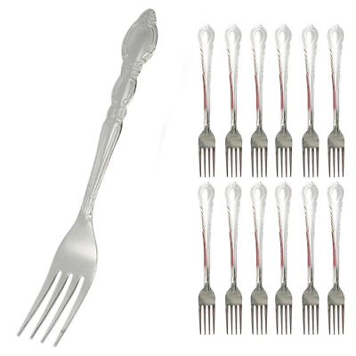 12 Dinner Forks Set Heavy Duty Stainless Steel Cutlery Table Flatware Utensils $11.47