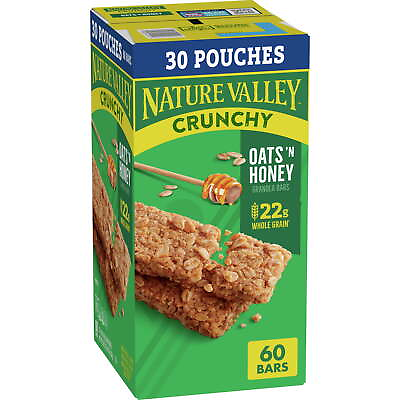 #ad #ad Nature Valley Crunchy Oats #x27;n Honey Granola Bars 60 Bars 44.7 OZ 30 Pouches $16.91
