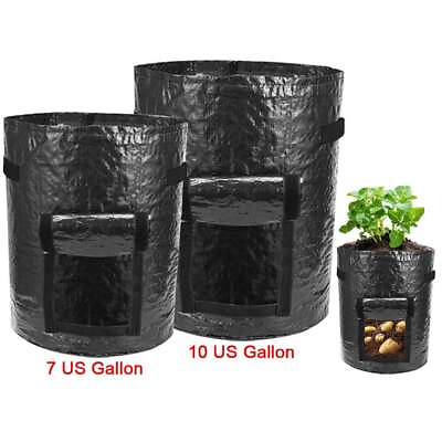 #ad 1 2 3 4Pack Potato Grow Bags Garden Waterproof Reusable Vegetable Plant Pots $7.17