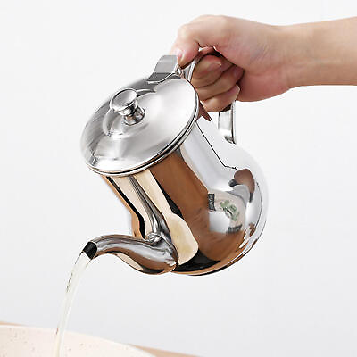 Kitchen Stainless Steel Oil Strainer Pot Grease Container Jug Storage Can Filter $12.50