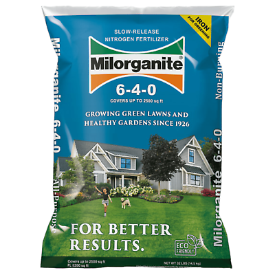 #ad Milorganite Long Lasting All Purpose Lawn Food 6 4 0 Fertilizer 32 lb. $18.60