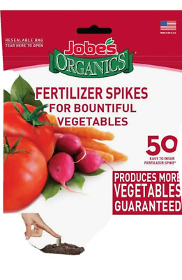 Jobe’S Organics 06028 Fertilizer Spikes Vegetable and Tomato 2 Pack $12.30