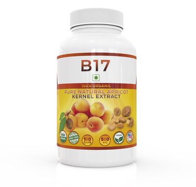 Vitamin B17 100% Organic 500mg 100caps Bitter Apricot Kernels Seeds Extract $23.49