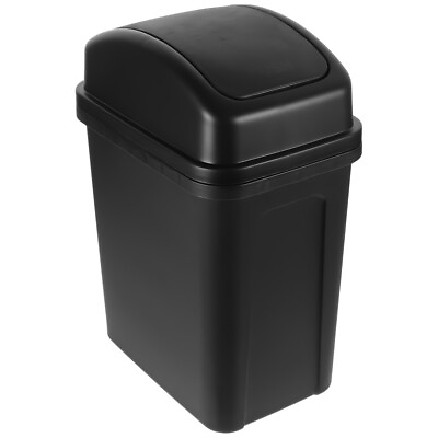 #ad Pp Shake Lid Trash Can Office Recycling Container Outdoor Bin $22.98