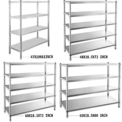 #ad Kitchen Shelves Shelf Rack Stainless Steel Shelving and Organizer Units 4 5 Tier $132.99
