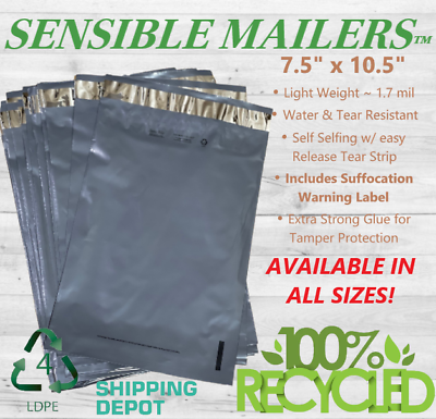 #ad #ad Eco Friendly Poly Mailer Envelopes by Sensible Mailers 100% Recycled Material $15.86