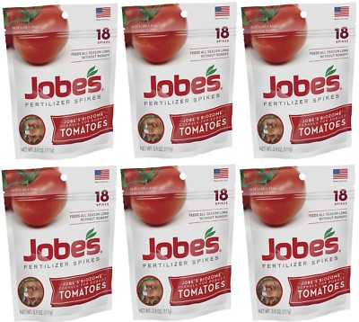 #ad #ad Jobe#x27;s 06005 18 Pack 6 18 6 Tomato Fertilizer Food Spikes Quantity 6 Packs $39.89