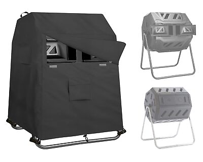 #ad 43Gallon Outdoor Compost Tumbler Bin Black Cover OnlyWithout Compost Bin . $40.91