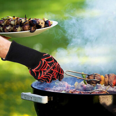 Hot 932℉ Heat Resistant Gloves Oven Barbecue BBQ Grilling Gloves Cooking Kitchen $12.99