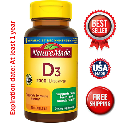 #ad Nature Made Vitamin D3 2000 IU 50 mcg Dietary Supplement for Bone 90day Supply $9.99