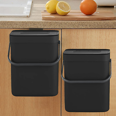 #ad Countertop Compost Bin with Lid Hanging Small Trash Can with Lid under Sink for $27.49