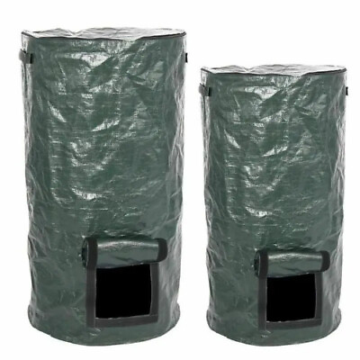 #ad Garden Yard Bag with Lid Environmental Organic Ferment Waste Collector $17.83
