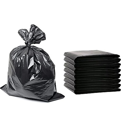 #ad #ad 50pcs Heavy Duty Trash Bags Kitchen Bag 13 Gallon Garbage Bags Black For Home $12.95