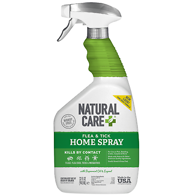 Natural Care Flea and Tick Killer Home Spray 32 oz Indoor Pet Bedding Safe.. $11.46