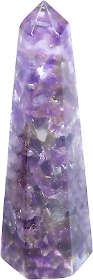 #ad #ad Amethyst Wand Large Crystal Gemstones Healing Luck Crystal Wand with Crys $14.98