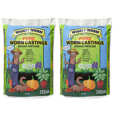 #ad WIGGLE WORM Soil Builder Worm Castings Fertilizer 30 Pound 2 Pack $65.81