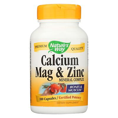 #ad Nature#x27;s Way Calcium Mag And Zinc Mineral Complex 100 Capsules $25.20