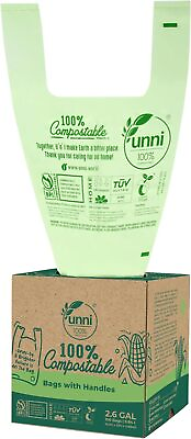 #ad #ad Compostable Bags w Handles: 2.6 Gallon 9.84 Lr 100 Count 0.68 Mil for kitchen $36.36