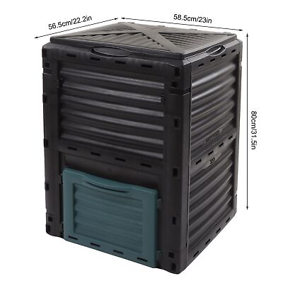 #ad #ad Compost Bin Composter 300L Capacity Upper Cover With Vent For Kitchen Garden $360.48