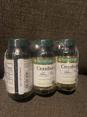 #ad Nature#x27;s Bounty Cranberry X3 4200 mg with Vitamin C 120 Rapid Release 11 23 $15.64