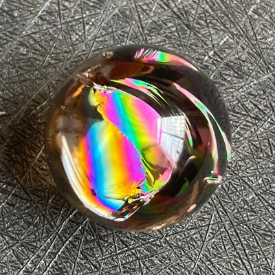 Natural Stone Smoky Crystal Ball Rainbow Quartz Sphere Polished Rock Healing $6.99