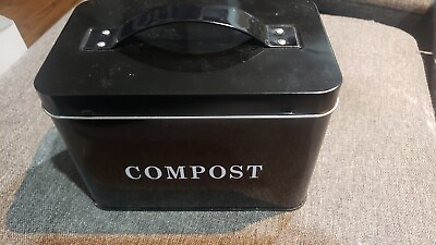 Never Used Small Compost Tin Box Black $15.00