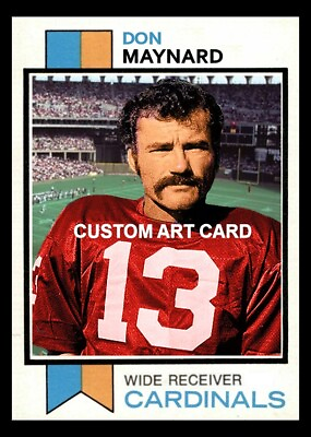 #ad #ad Don Maynard St Louis Cardinals 1973 Style Custom Football Art Card $6.30