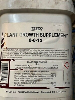 #ad #ad LESCO Plant Supplement Organic Organic Base Fertilizer 0 0 12 8 lb $146.25