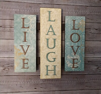 EUC Live Laugh Love Hanging Wall Sign 10in X 10in $12.95