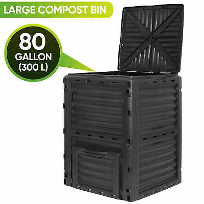 #ad 80 Gallon Garden Compost Bin Eco Converter Waste Grass Box Fast Creation Fertile $51.58