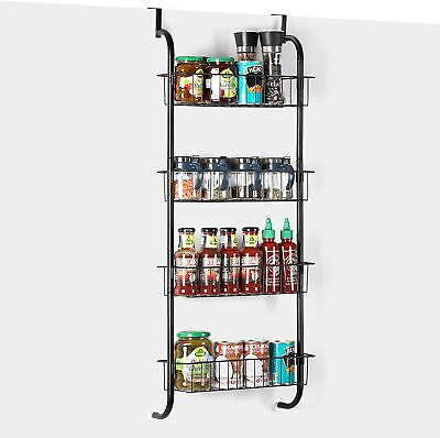 #ad #ad 4 Tier Over the Door Pantry Organizer Kitchen Bathroom Hanging Storage Rack $15.99