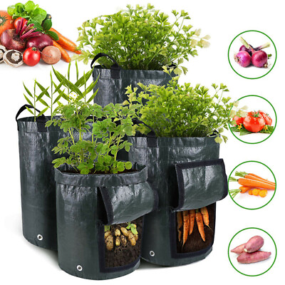 #ad 3 5 7 10 Gallon Planting Potato Grow Bags Waterproof PE Garden Vegetable Plan#x27;bz $3.86