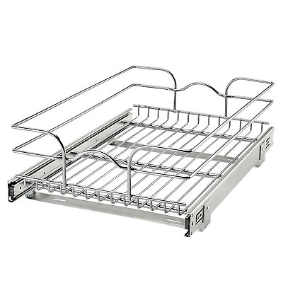 #ad Rev A Shelf Kitchen Cabinet Pull Out Shelf and Drawer Organizer Slide Out Basket $50.99