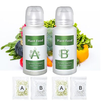 #ad Plant Food Hydroponic Nutrients Aamp;B Plant Food Water Soluble Solid Fertilizer $14.66