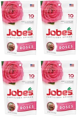 #ad #ad 4 packs Jobe#x27;s 04102 10 Pack Slow Release Rose Fertilizer Spikes $39.99