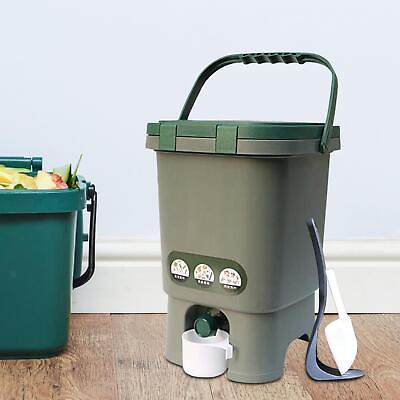 #ad 15L Compost Bucket Trash Can Practical Portable Large Capacity with Lid Sealed $94.46