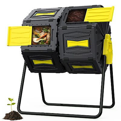 #ad Compost Bin Outdoor 45 Gallon Large Compost Tumbler Fast and Efficient Dual... $189.82