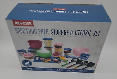 Art and Cook 50pc Food Prep Storage Utensil Kitchen Starter Set $25.99