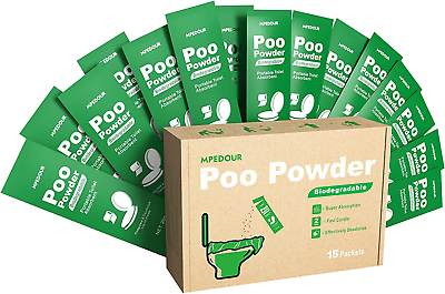 MPEDOUR Poo Powder Degradable Gel Portable Camping Composting RV Toilet Liquid W $13.22