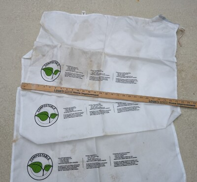 #ad 3 Compostable Bags 27x19 Opening with drawstring 37 $9.99