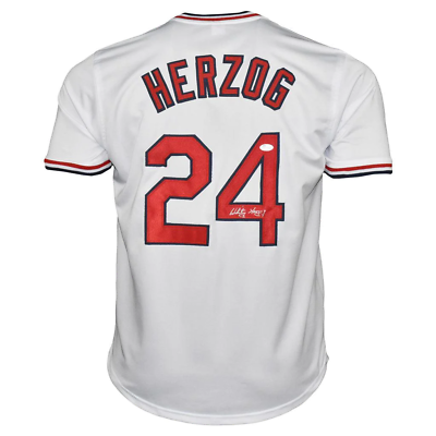 #ad Whitey Herzog Signed St. Louis White Baseball Jersey JSA $91.95