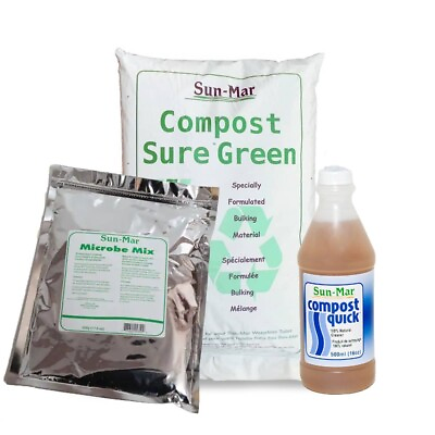 #ad Sun Mar Compost Kit: Compost Sure and Microbe Mix and Compost Quick Cleaner $77.94