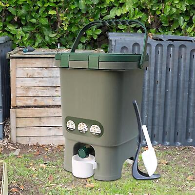 #ad #ad 15L Kitchen Waste Compost Bin Durable Trash Bin Portable with Lid Compost Bin $113.11