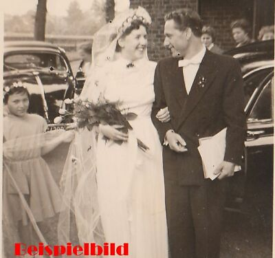 #ad Alte Fotos Hochzeit Ehe Ehepaar Eheleute Heirat Antik Schwarz Weiss Fotografien EUR 2.49