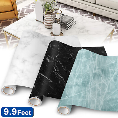 10ft Self Adhesive PVC Wallpaper Roll Marble Paper Peel Stick Kitchen Countertop $9.95
