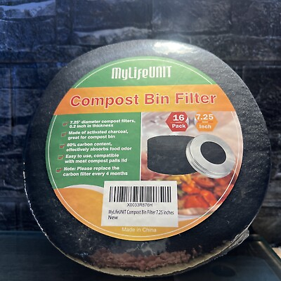 #ad #ad 16 Pk MyLifeUnit Compost Bin Filter Pail Charcoal Filter Replacements 7.25quot; $12.90