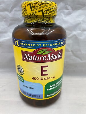Nature Made Vitamin E 400 IU Antioxidant amp; Essential dl Alpha 350 Softgels 01 24 $27.99