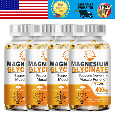 #ad Nature#x27;s Live Magnesium Glycinate 400mg Improved SleepStress amp; Anxiety Relief $12.99