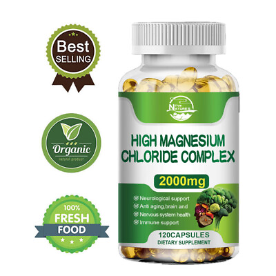 #ad #ad NATURE#x27;S LIVE High Magnesium Chloride 120Capsules Nervous System Support Organic $12.97