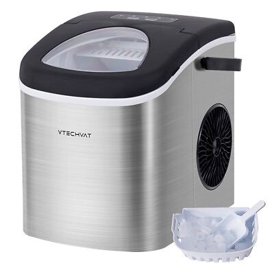 Portable Ice Maker Machine Countertop 26Lbs 24H Self cleaning with Scoop Handel $89.99